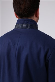 Man Wear Linen Coats Crocodile Parts EPC4003-STSB