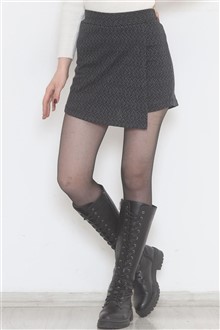 Patterned Jacquard Skirt Burgundy Black