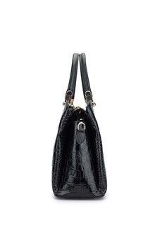 Tamer Tanca Women's Genuine Leather Black Croco Handbag