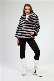 Women Fur Coats Rex GRO-1121-60SB