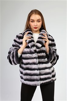 Women Fur Coats Rex GRO-1121-60SB